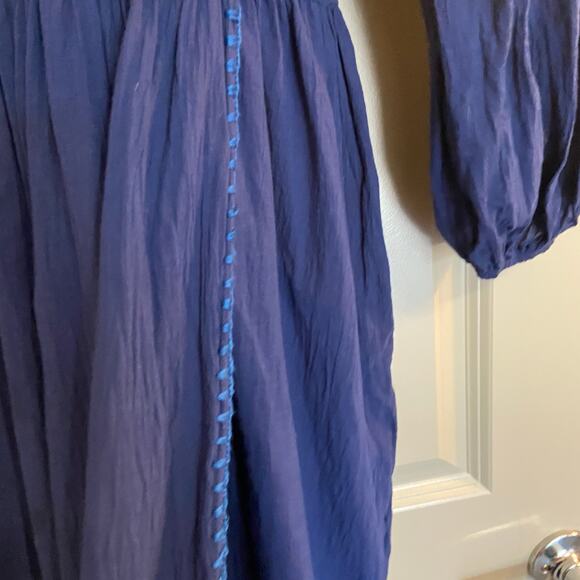 Chasing Unicorns Women's Size Small Blue Running Down A Dream Maxi Dress - Picture 9 of 12